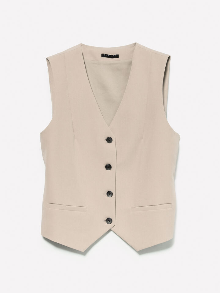 Beige Weste im Slim Fit - westen und pullunder für damen - Beige | Sisley image number 5